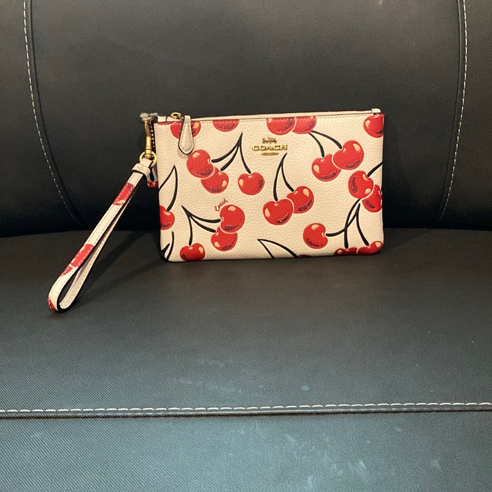 Cherry coach wristlet